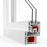 Fenster, Kunststoff, aluplast IDEAL 4000, Weiß, 450 x 450 mm, 2-fach Verglasung, individuell konfigurieren