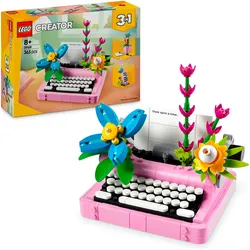 LEGO® Konstruktionsspielsteine »Schreibmaschine mit Blumen (31169), LEGO Creator«, (363 St.), Made in Europe LEGO® bunt