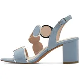 Marco Tozzi Damen Sandalen mit Absatz mit Verstellbarem Riemen Vegan, Blau (Polar Comb), 37 EU