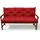 Beautissu Bankauflage 100 x 50 x 10 cm rot 1 St.