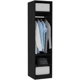 vidaXL Kleiderschrank 50 x 200 x 50 cm Schwarz