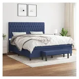 vidaXL Boxspringbett 180 x 200 cm Blau