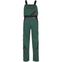 Planam Highline Latzhose grün/schwarz/rot