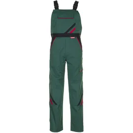 Planam Highline Latzhose grün/schwarz/rot