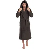 WeWo Fashion Unisex Kapuzen-Bademantel 3006 L | anthrazit - grau