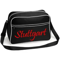 multifanshop multifanshop® Retrotasche - Stuttgart - Schriftzug - Druck rot