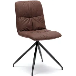 Stones Stuhl aus braunem Mikrofaserstoff mit Samteffekt, 43x38xh. 86,5 cm 2 Stk