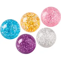 Brunnen 103668306 Gummiball Flummi Glitter, sortiert