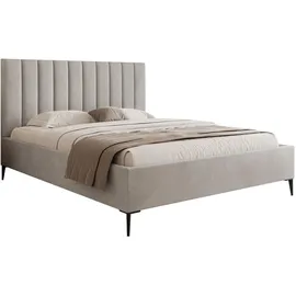 domo-home DomoHome Polsterbett Mona Slim III Mit VELUTTO Stoff – Ideal Für Jedes Schlafzimmer, Betten, Polsterbetten