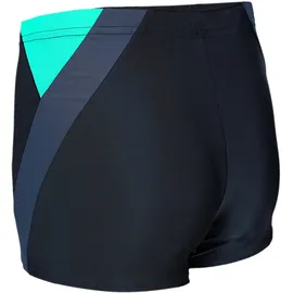 Aquarti Badehose Gestreift mit Motiven Grün/Schwarz 158