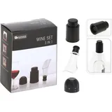 Excellent Houseware Wein-Set 5 x 10 x 8 cm 3-tlg. Schwarz