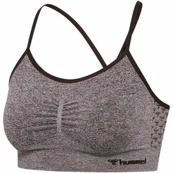 hummel hmlCI Seamless Scrunch Sport-BH Damen 8389 - chocolate plum melange M
