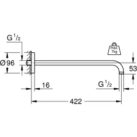 Grohe Rainshower Duscharm Auslauf 422 mm