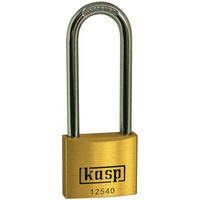 KASP K12550L80A1 Vorhängeschloss 50mm gleichschließend Goldgelb Schlüsselschloss