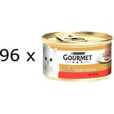 (€ 8,45/kg) Purina Gourmet Gold Feine Pastete Rind Katzenfutter Mousse 96x 85 g