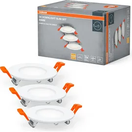 Osram HOMELIGHTING Downlight Slim Set 3 x 85mm 3000K 4099854445866 Einbau-Slim-Downlight mit integriertem Treiber 4.50 W 720 lm - Weiß