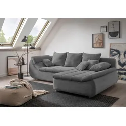 INOSIGN Ecksofa »Imola elegant und bequem, aktuelle Steppung im Sitz, L-Form«, wahlweise mit Bettfunktion INOSIGN grau