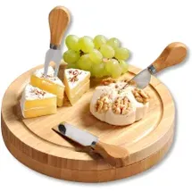 KESPER Käseschneidebrett mit Besteck, Bambus, FSC