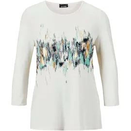 GOLDNER Shirt mit Frontdruck, 3/4-Arm in cremeweiß | Gr.: 54