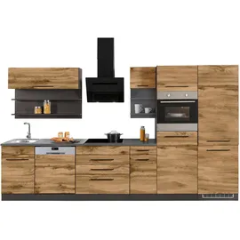 kochstation Küchenzeile KS-Tulsa 350 cm braun