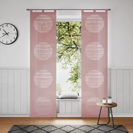 Neutex for you! Padova Schiebegardine Schlaufen Kreise 57 x 175 cm altrosa
