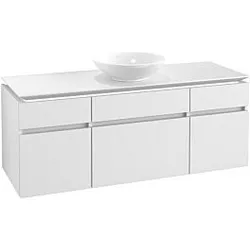 Villeroy & Boch Legato Waschtischunterschrank B586L0MS 140x55x50cm, mit Beleuchtung, White Matt