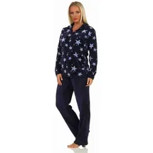 normann-wäschefabrik NORMANN Coralfleece Hausanzug Homewear Sternen - 58689 in marine | 40-42