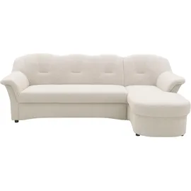 DOMO collection Ecksofa DOMO COLLECTION "FLORES Schlafsofa, 233x142x86 cm, L-Form", beige (creme), B:233cm H:86cm T:142cm, 100% Polyester, Sofas, Ecksofa, whlw. mit Bettfunktion, whlw. mit Federkern