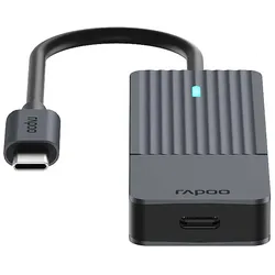Rapoo USB-C Hub, USB-C auf USB-A und USB-C grau