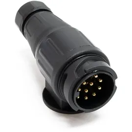 Wiltec Anhänger Stecker 13-polig 12V Kunststoff