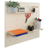 Goods & Gadgets Pegboard Wandregal 58 x 58 cm Beige