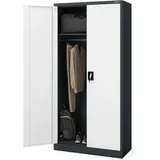 Jan Nowak Mehrzweckschrank 185 x 90 x 45 cm Anthrazit/Weiß