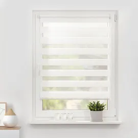 Lichtblick Doppelrollo 45 x 130 cm / Fenstergröße (Velux) weiß