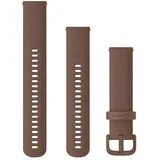 Garmin Armband (20 mm, Silikon), Uhrenarmband, Braun