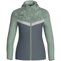 Jako Iconic Trainingsjacke mit Kapuze Kinder 852 anthra light/mintgrün/soft
