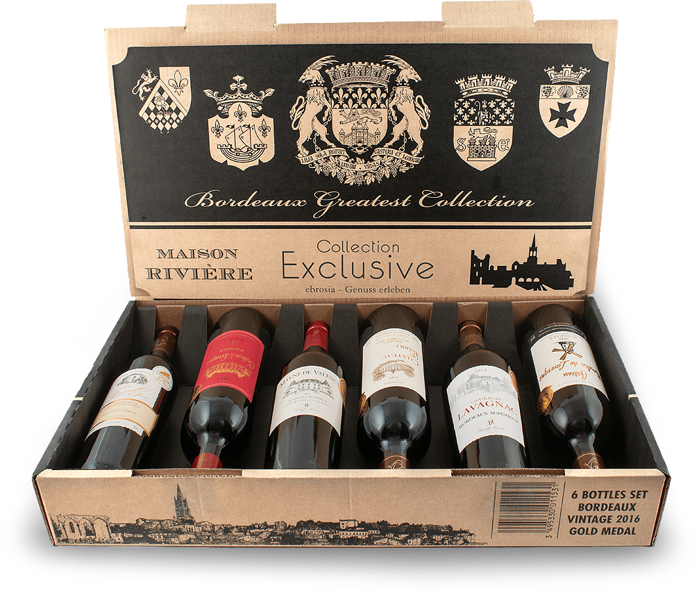 Weingeschenk Bordeaux Jahrgang 2018 Goldmedaillen