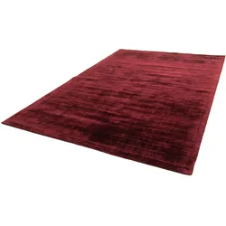 Teppich MORGENLAND "Designer Teppich Chester", rot (dunkelrot), B:140cm H:10mm L:200cm, Viskose, Teppiche, Viskose