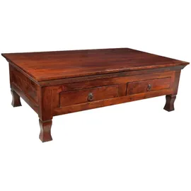 Massivmoebel24 Couchtisch Akazie Braun 120 x 75 x 40 cm