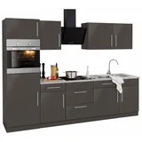 WIHO KÜCHEN Küchenzeile Cali 280 cm grau