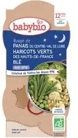 Babybio NUAGE DE PANAIS DU CENTRE-VAL LOIRE HARICOTS VERTS DES HAUTS-DE-FRANCE BLÉ AVEC ORTIE dès 12 mois Aliment 400 g