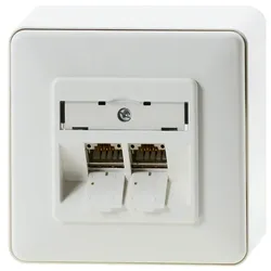 METZ CONNECT C6Amodul 2 Port 180° Modul AP, reinweiß