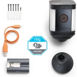 Ring Spotlight Cam Plus Battery schwarz