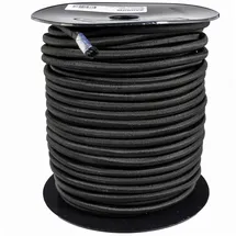 WERKA PRO Schwarzes elastisches Spannseil Verschiedene Längen 10 mm x 40 Meter auf Rolle