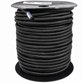WERKA PRO Schwarzes elastisches Spannseil Verschiedene Längen 10 mm x 40 Meter auf Rolle