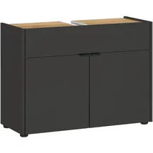 Germania Waschbeckenunterschrank 2 Türen 80 x 60 cm Grau