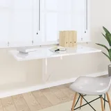 vidaXL Wand-Klapptisch Hochglanz-Weiß 100x60x56 cm Holzwerkstoff