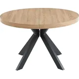 vente-unique Esstisch oval 220 x 76 x 120 cm schwarz