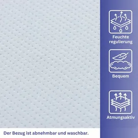 Arensberger Topper ESSENCE, Gelschaum Matratzentopper, waschbarer Bezug, geeignet für Federkern & Schaumstoff Matratzen, H2 H3, Matratzenauflage Höhe 5cm