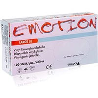 Efalock Professional Emotion Vinyl-Handschuhe Größe L, 1er Pack, (1x 100 Stück)