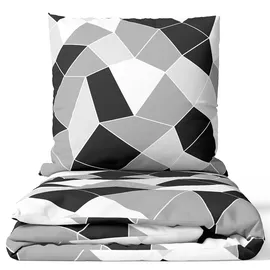 nyvi Bettwäsche Set DreamScience Mikrofaser Design - Atmungsaktiv & Weich - Mit Reißverschluss Größe:155x220 + 80x80 cm Mosaic